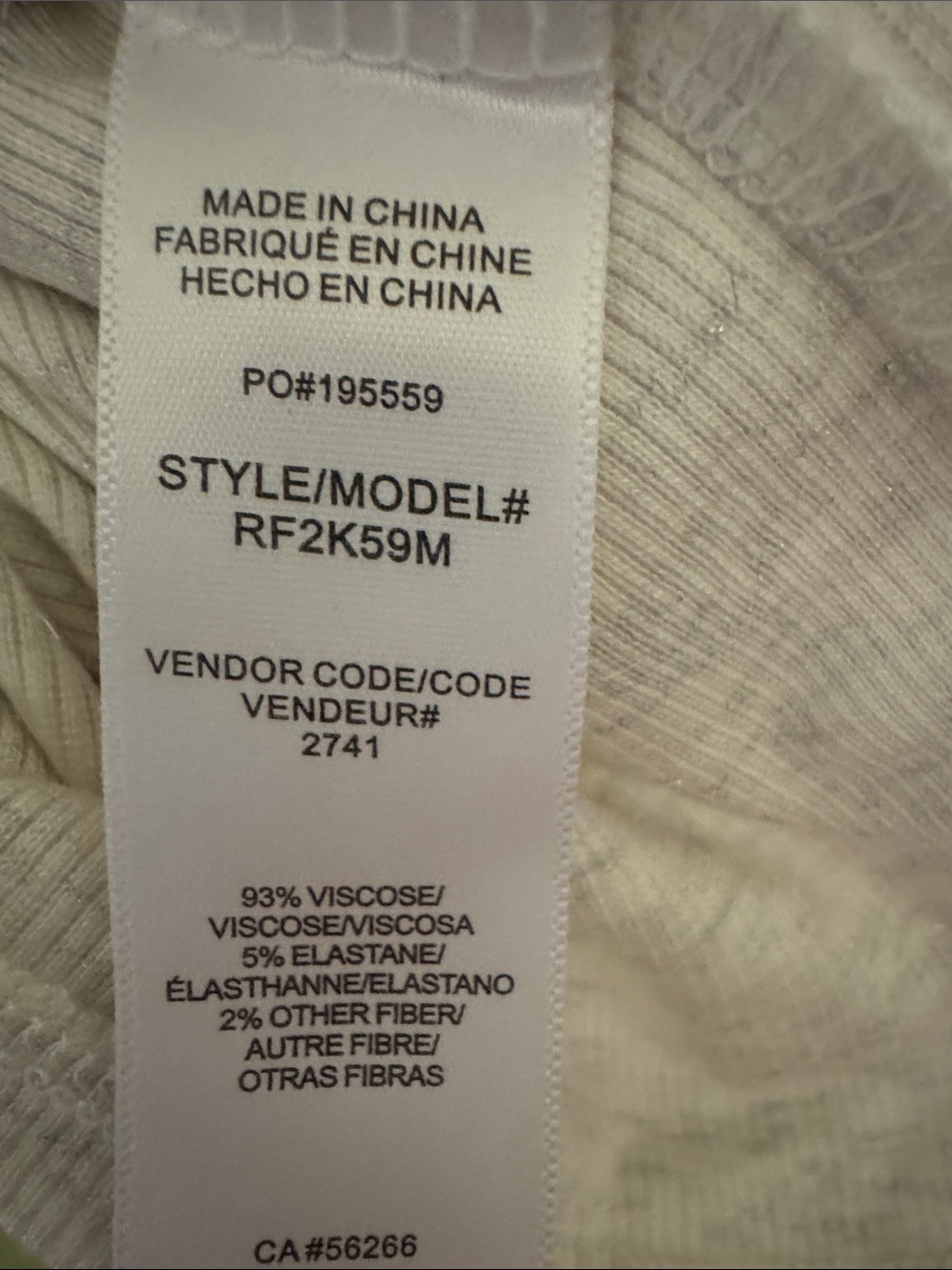 Splendid Ivory Heather Long Sleeve Scoop neck Top NWT - Picture 8 of 8
